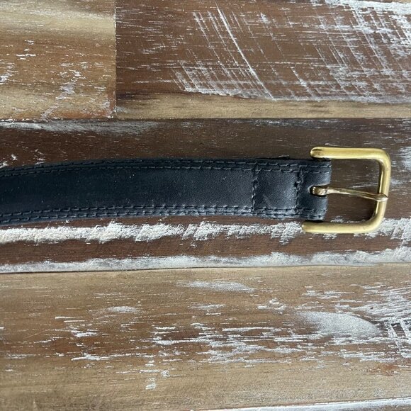 Oleg Cassini Vintage Glove Leather Black Belt Size 38 - Picture 8 of 16